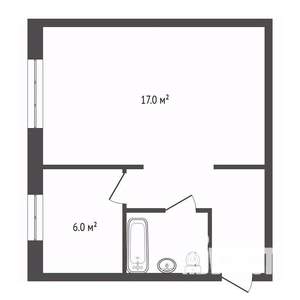 1-к квартира, вторичка, 31м2, 1/5 этаж