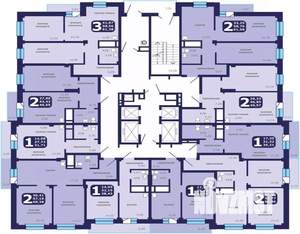 2-к квартира, строящийся дом, 61м2, 3/25 этаж