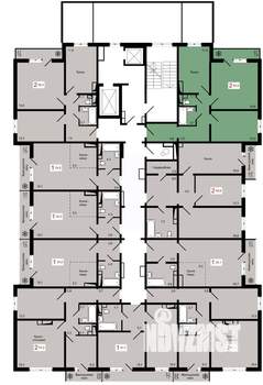 2-к квартира, строящийся дом, 61м2, 5/17 этаж