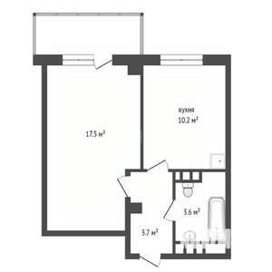 1-к квартира, вторичка, 35м2, 18/24 этаж