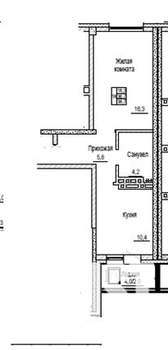 1-к квартира, вторичка, 37м2, 8/19 этаж