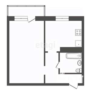 1-к квартира, вторичка, 30м2, 3/5 этаж