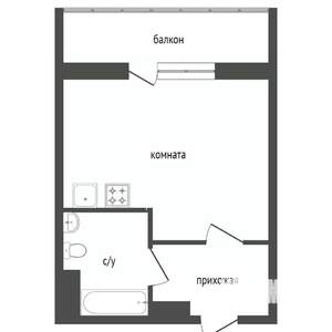 Студия квартира, вторичка, 24м2, 5/18 этаж