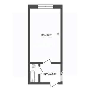 Студия квартира, вторичка, 14м2, 5/5 этаж