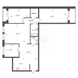 4-к квартира, вторичка, 79м2, 2/5 этаж