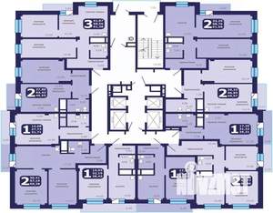 2-к квартира, строящийся дом, 60м2, 19/25 этаж