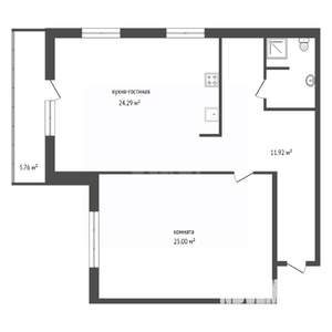 2-к квартира, вторичка, 65м2, 3/9 этаж