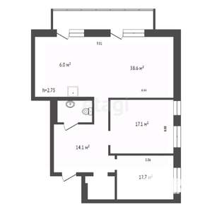 3-к квартира, вторичка, 96м2, 5/20 этаж