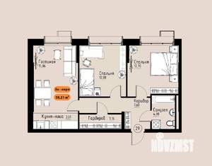 3-к квартира, вторичка, 58м2, 5/17 этаж