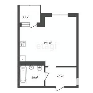Студия квартира, вторичка, 29м2, 13/23 этаж