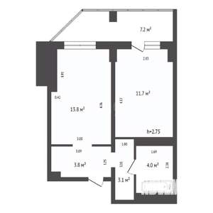 1-к квартира, вторичка, 36м2, 18/24 этаж