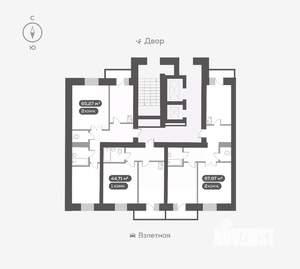 2-к квартира, вторичка, 65м2, 5/16 этаж