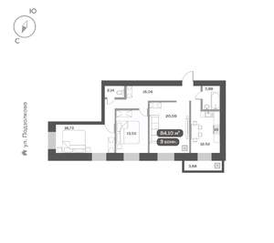 3-к квартира, вторичка, 84м2, 7/16 этаж