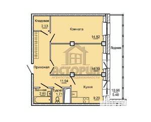 2-к квартира, вторичка, 65м2, 7/25 этаж