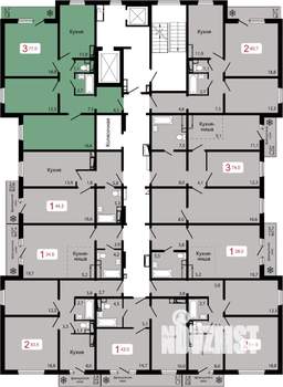 3-к квартира, вторичка, 77м2, 14/17 этаж