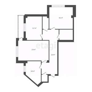 4-к квартира, вторичка, 196м2, 9/10 этаж