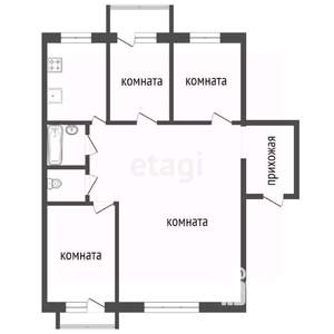 4-к квартира, вторичка, 82м2, 4/10 этаж