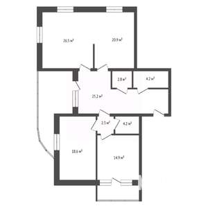 3-к квартира, вторичка, 130м2, 3/9 этаж