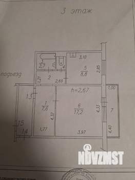 1-к квартира, вторичка, 41м2, 3/10 этаж
