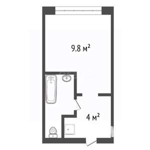 1-к квартира, вторичка, 18м2, 1/5 этаж
