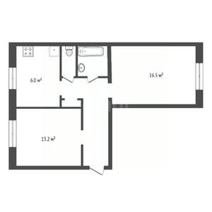 2-к квартира, вторичка, 48м2, 2/5 этаж