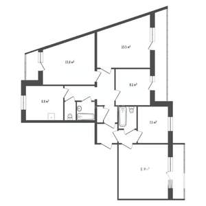 5-к квартира, вторичка, 93м2, 9/9 этаж