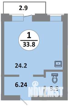 1-к квартира, строящийся дом, 34м2, 13/14 этаж