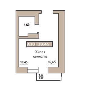 Студия квартира, строящийся дом, 18м2, 8/9 этаж