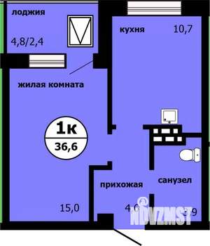 1-к квартира, вторичка, 36м2, 18/19 этаж