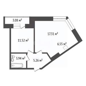 2-к квартира, вторичка, 45м2, 14/14 этаж