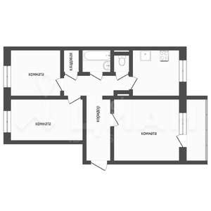 3-к квартира, вторичка, 70м2, 6/10 этаж