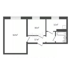 2-к квартира, вторичка, 40м2, 4/5 этаж