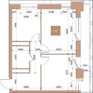2-к квартира, вторичка, 55м2, 3/24 этаж