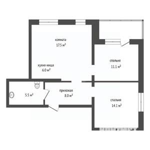 3-к квартира, вторичка, 62м2, 18/24 этаж