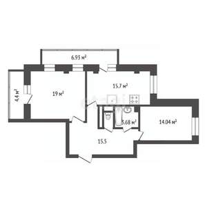 2-к квартира, вторичка, 70м2, 11/23 этаж