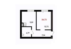 1-к квартира, вторичка, 35м2, 16/18 этаж