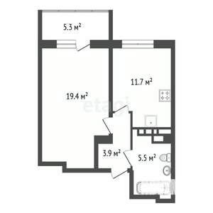 1-к квартира, вторичка, 40м2, 9/25 этаж