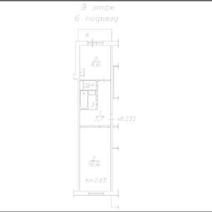 1-к квартира, вторичка, 37м2, 9/10 этаж