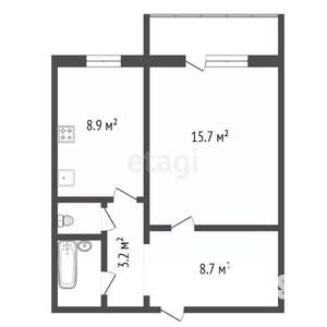 1-к квартира, вторичка, 41м2, 10/10 этаж