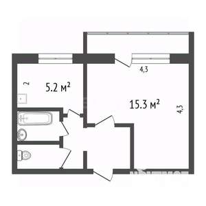 1-к квартира, вторичка, 31м2, 7/9 этаж