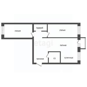 3-к квартира, вторичка, 60м2, 4/5 этаж