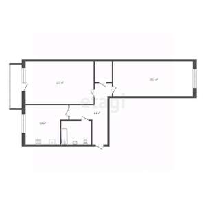 2-к квартира, вторичка, 45м2, 3/5 этаж