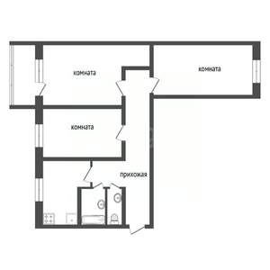 3-к квартира, вторичка, 59м2, 4/5 этаж