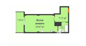 Студия квартира, строящийся дом, 34м2, 9/17 этаж