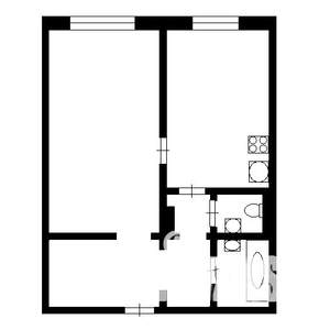 1-к квартира, вторичка, 42м2, 6/16 этаж