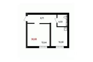 1-к квартира, вторичка, 39м2, 18/18 этаж