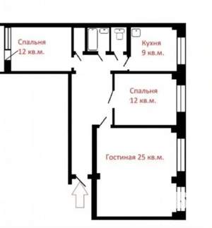 3-к квартира, вторичка, 76м2, 2/9 этаж
