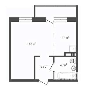 Студия квартира, вторичка, 37м2, 6/17 этаж