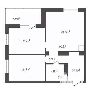 3-к квартира, вторичка, 59м2, 11/19 этаж
