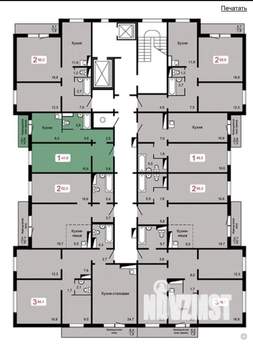 3-к квартира, сданный дом, 77м2, 2/17 этаж